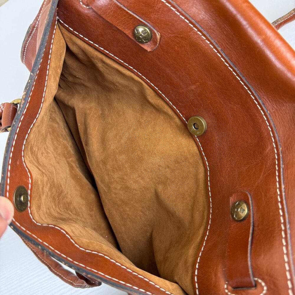 EUC Patricia Nash Vienna Tan/Brown Leather Satchel Bag - Picture 13 of 14
